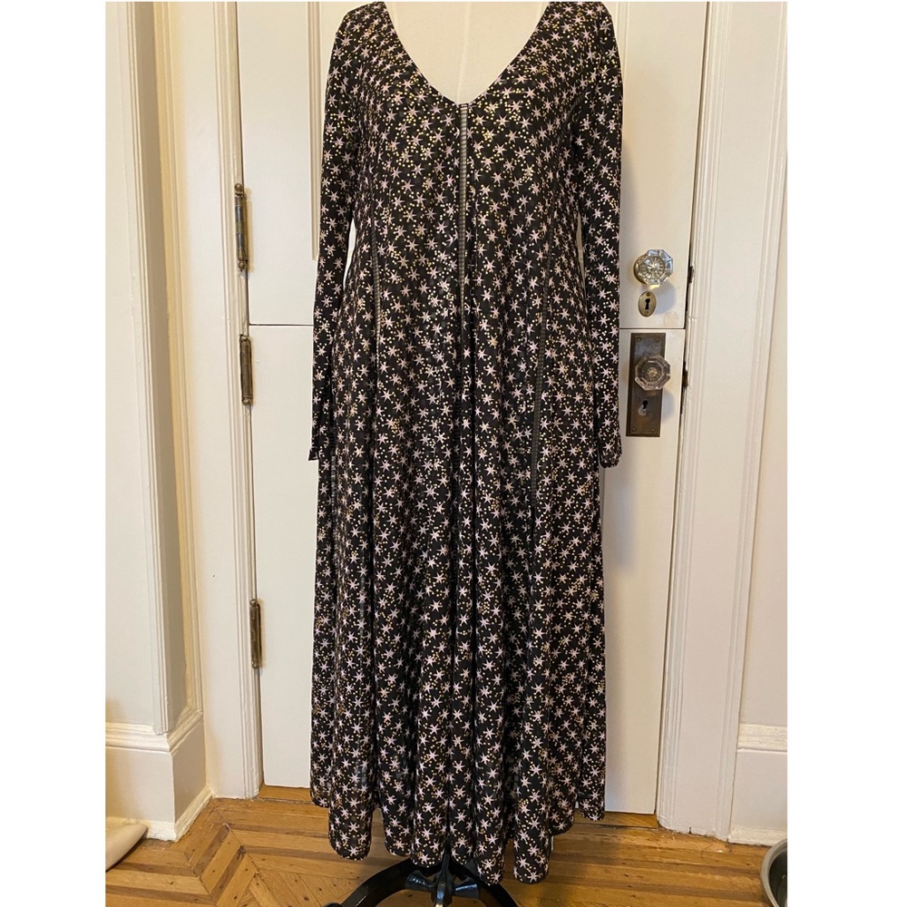 Black, white, and gold constellation Stine Goya dress